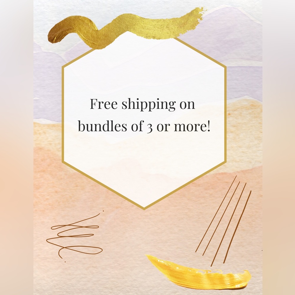 Free shipping on bundles of 3 or more!